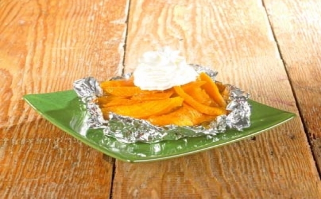 Mamey en papillote a la parrilla